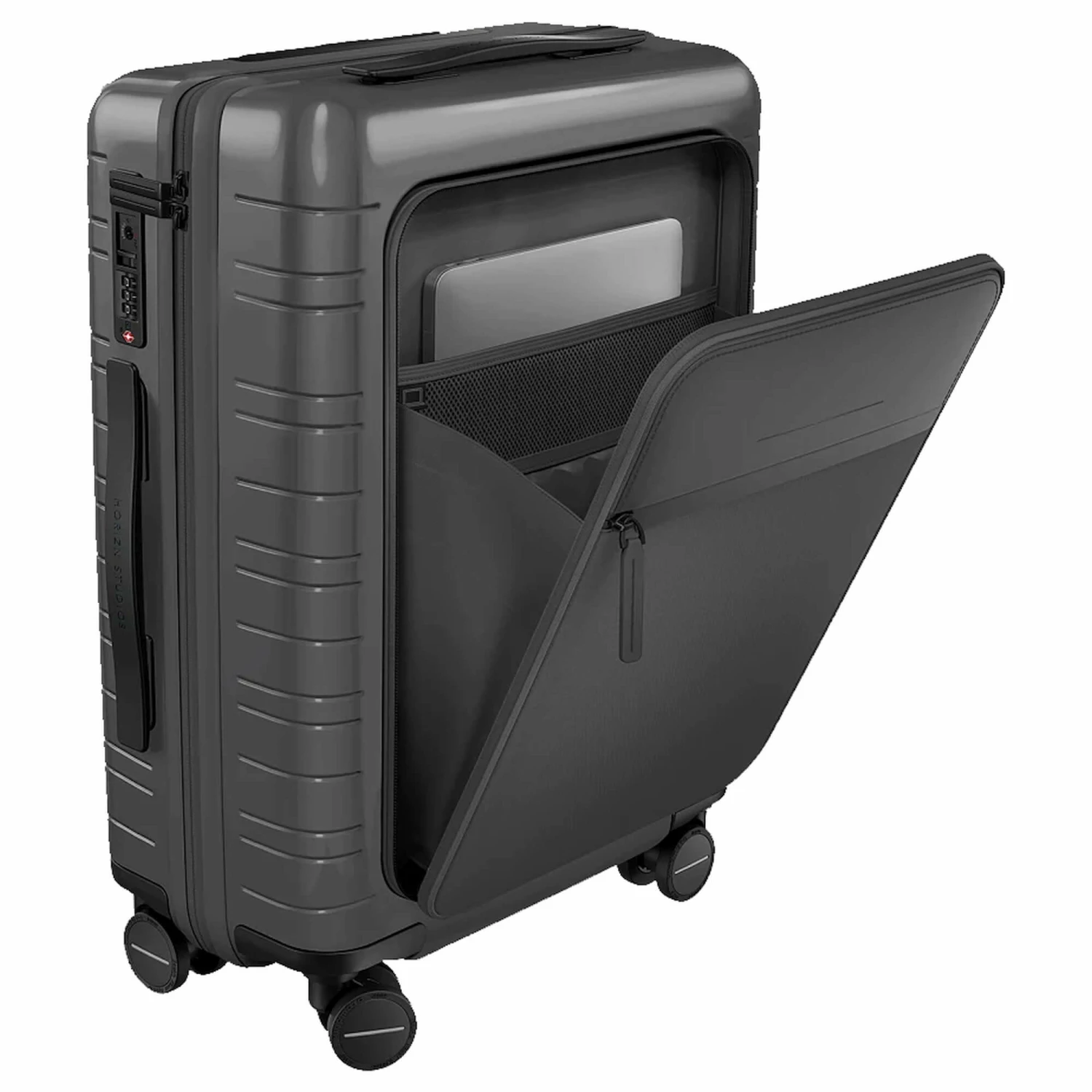 Horizn Studios M5 Smart - 4-Rollen-Kabinentrolley Mit Fronttasche S 55 Cm – Bild 5