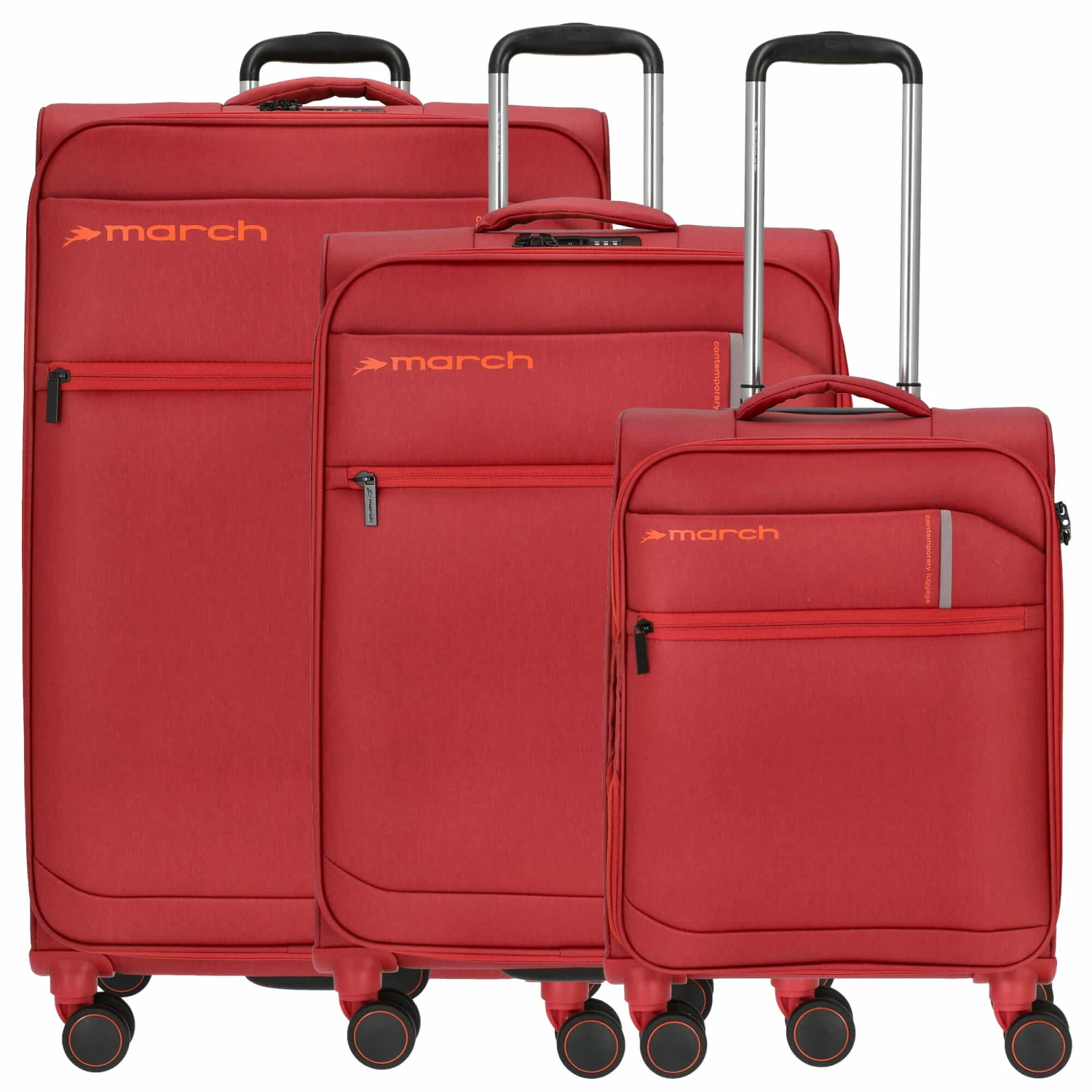 March 15 Silhouette - 4-Rollen-Trolley Set 3tlg. Erw.